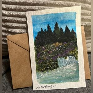 Hand-Painted Landscape Art Card